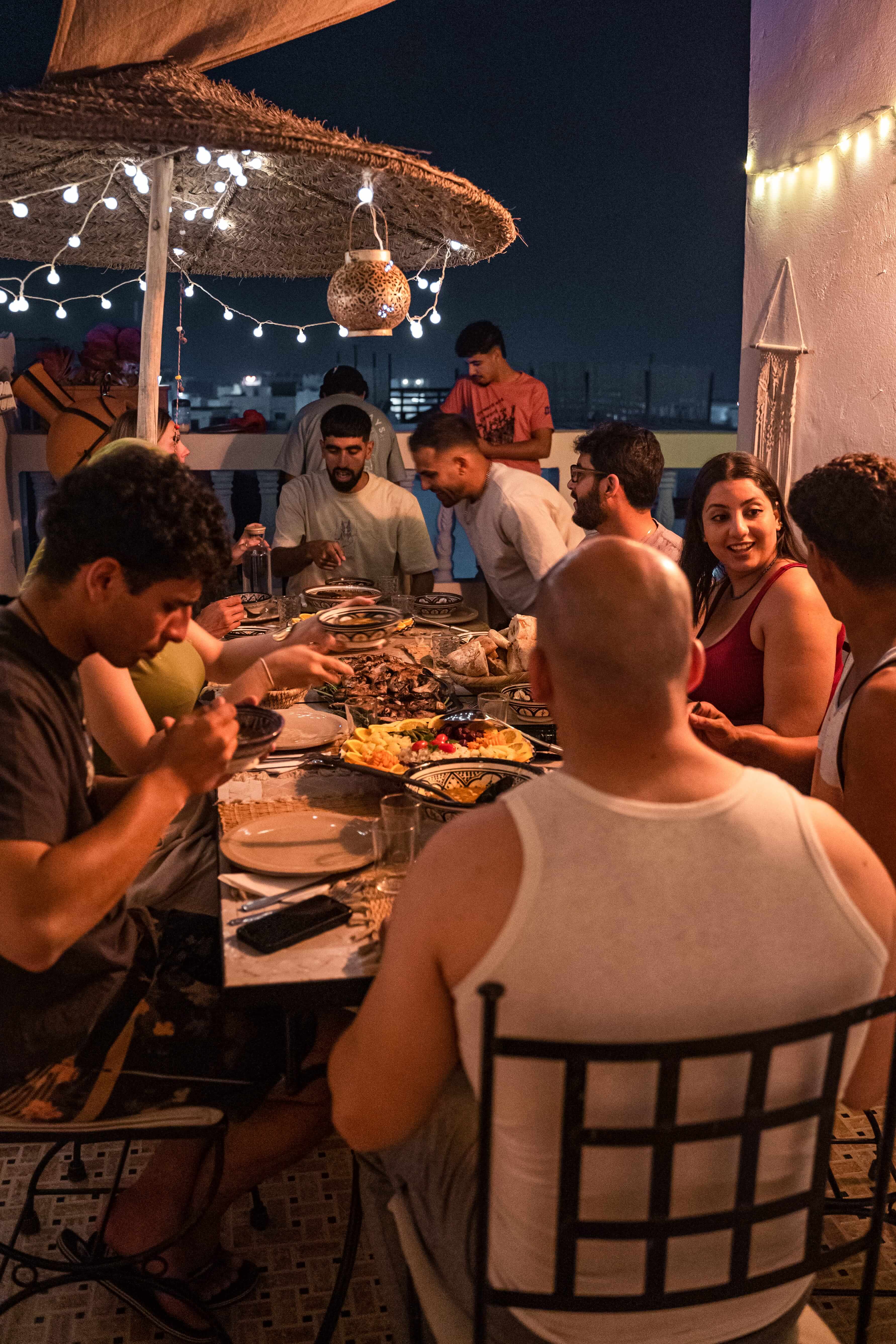 dinner surf camp tamraght